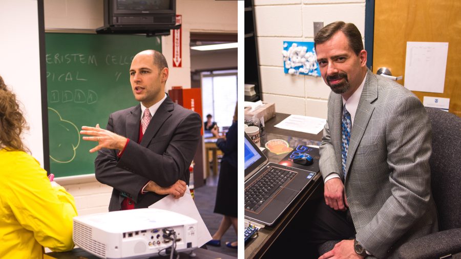 Dr. Vincenzo Antignani (left) and Dr. Aric Blumer (right) began teaching at BJU during the fall semester.   Photos: Dave Saunders 