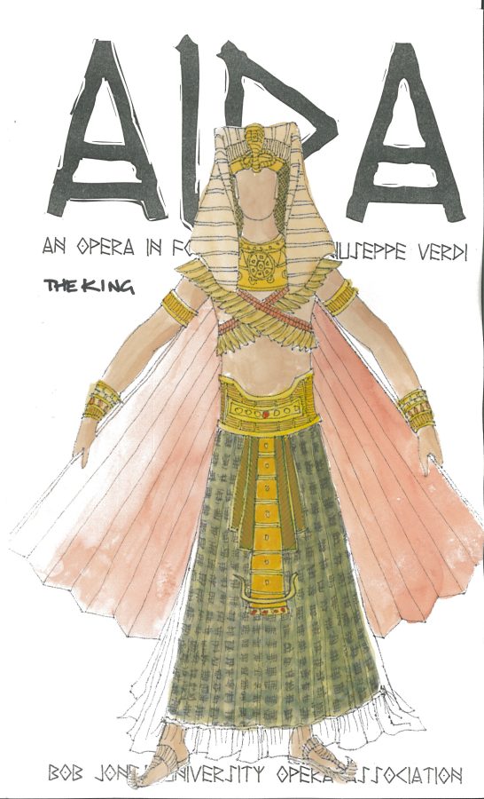 Production designer Jeff Stegall conceptualizes and designs the costumes for Aida. 