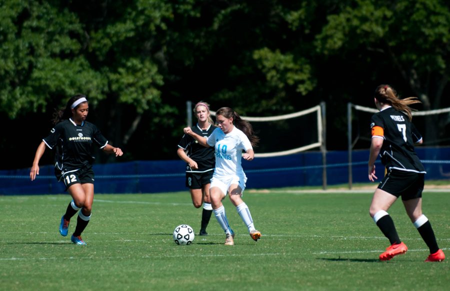 Teamwork and aggressive play landed the Bruins a 1-0 win at home against the Oglethorpe College Stormy Petrals. Photo: Holly Diller