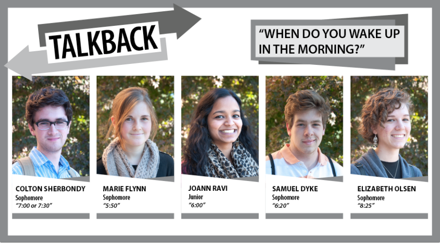 Talkback: When do you wake up in the morning?