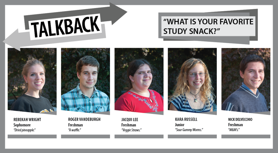 Talkback: What is your favorite study snack?