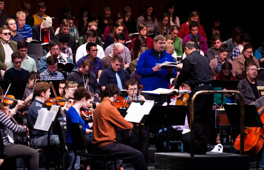 Dr. Eliezer Yanson directs rehearsal for Handel’s Messiah, typically performed every four years at BJU. Photo: Ethan Rogers
