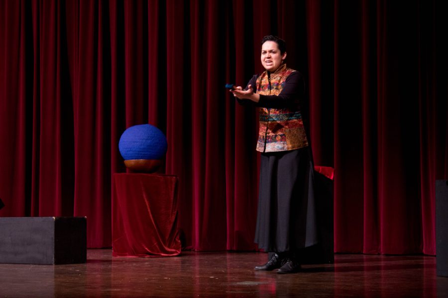 Donna Tillman rehearses for her upcoming senior production. Photo: Ethan Rogers