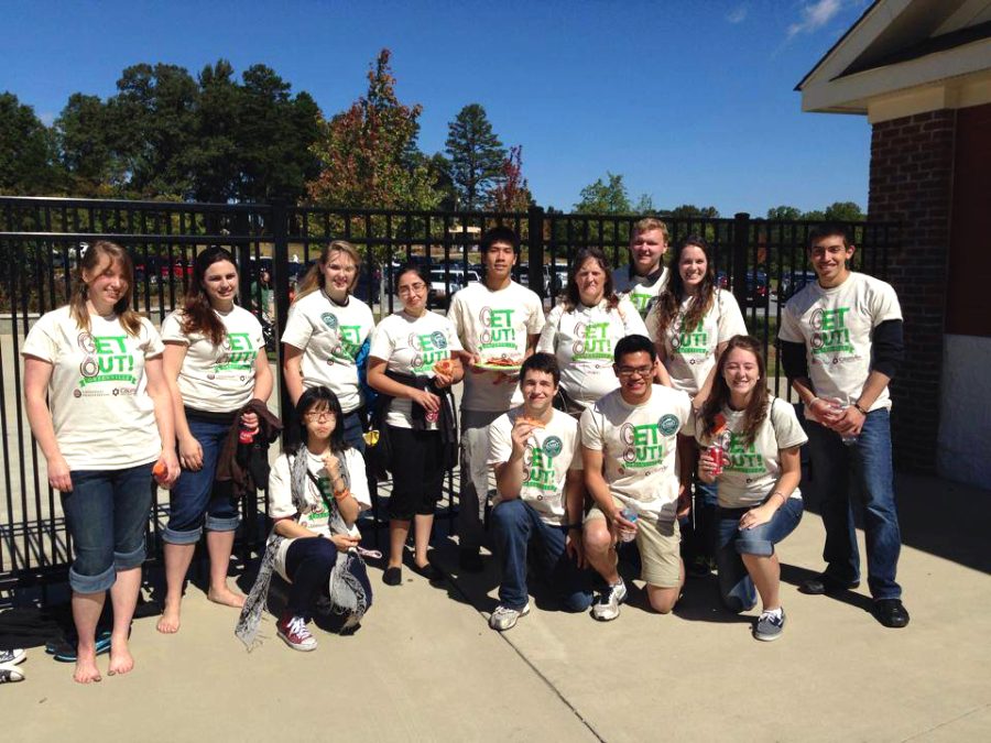 Students volunteer for a CSC event at Conestee Park’s Get Out Greenville celebration last October.  Photo: Submitted