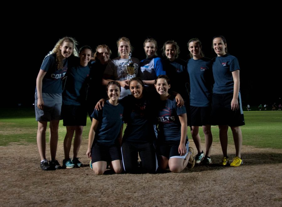 After falling short in soccer and basketball championships, the Classics finally claimed the softball trophy.  Photo: Holly Diller