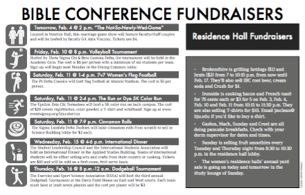 Bible Conference Fundraisers