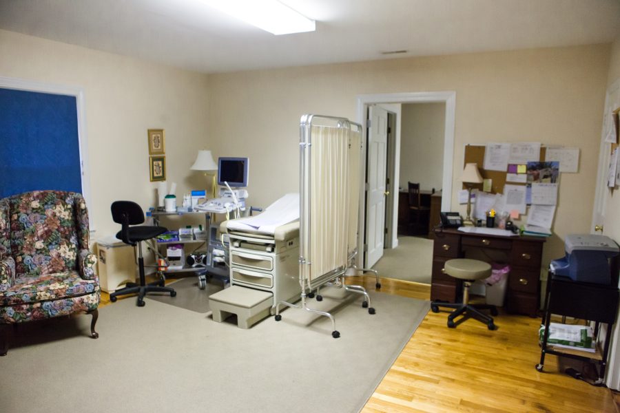A room at the Piedmont Womens Center used to provide ultrasounds and other care. Photo taken on a CSC tour of ministries in the Greenville area, Stephen Dysert, 2-3-2017.