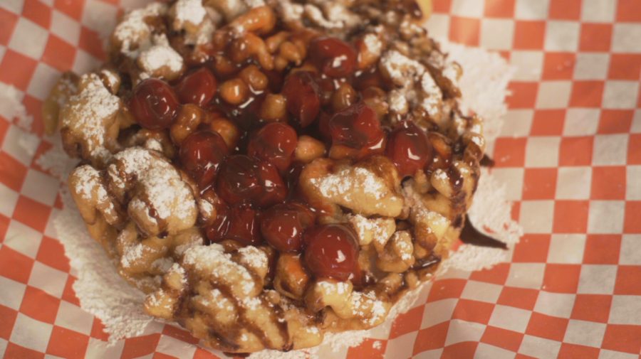 Photo of a baby cake funnel cake from The Funnel Cake House