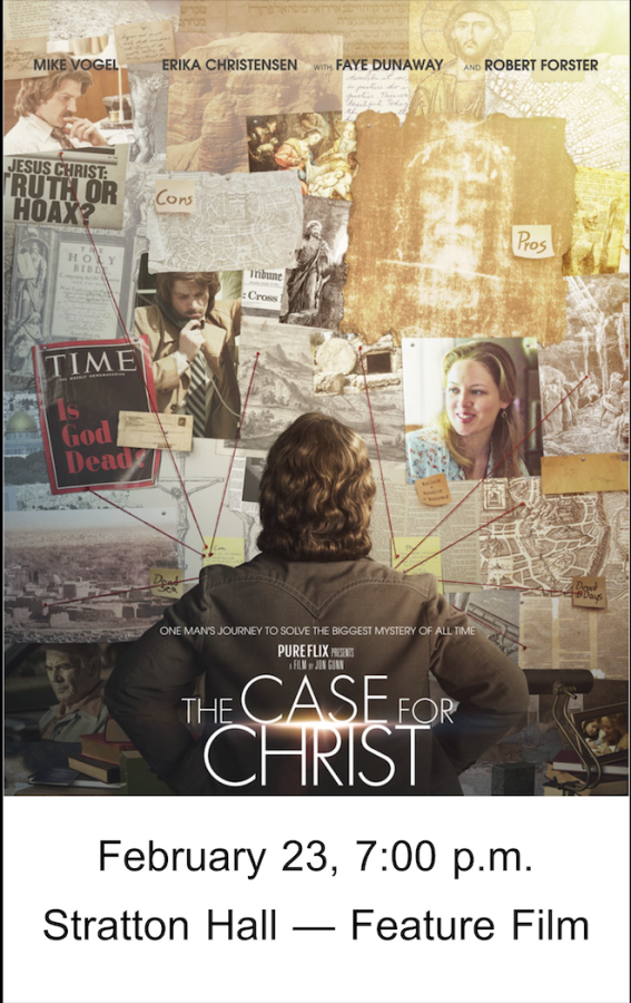 The Case for Christ to play tonight in Stratton Hall