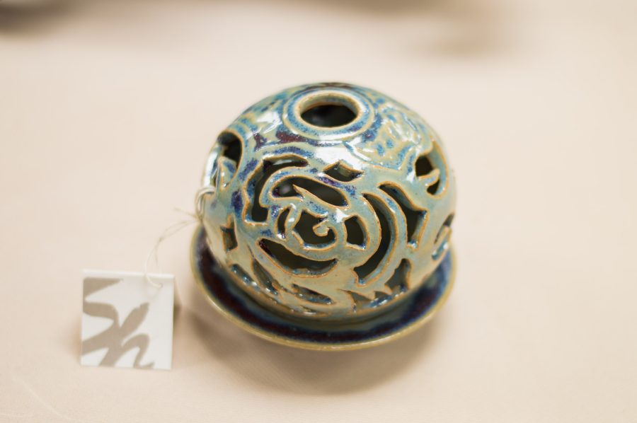 Seth Higgins creates ceramic objects, BJU, Greenville, SC, April 2, 2018. (Rebecca Snyder)