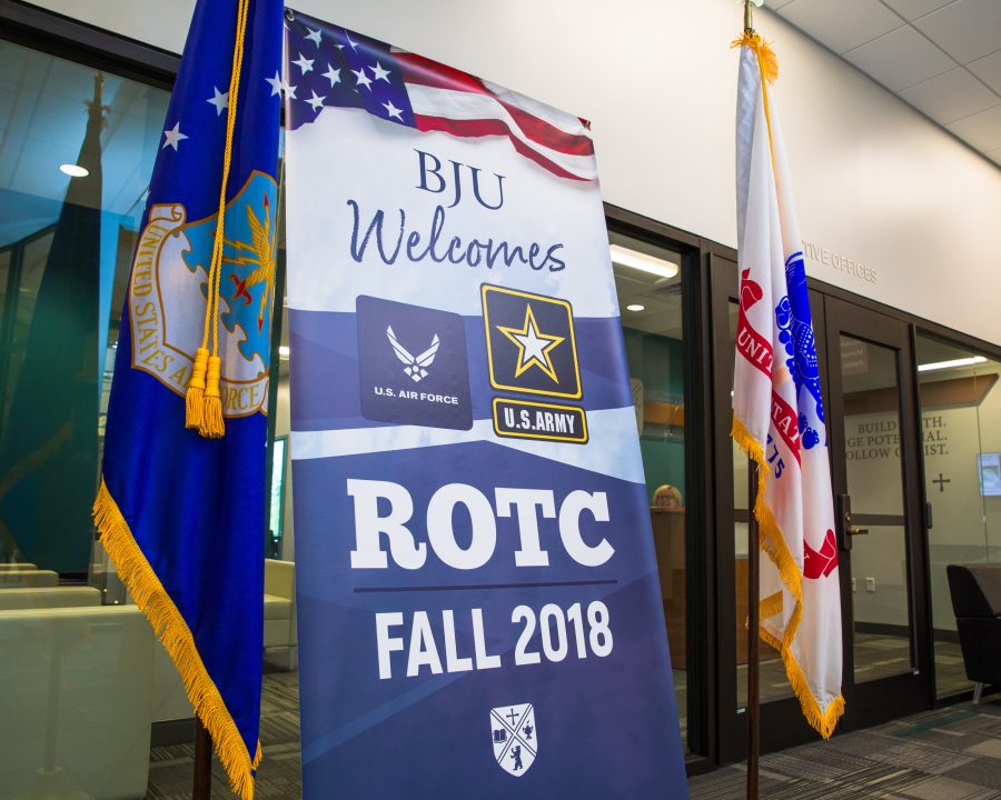 BJU welcomes ROTC Fall 2018, Greenville, SC, April 4, 2018. (Hal Cook)