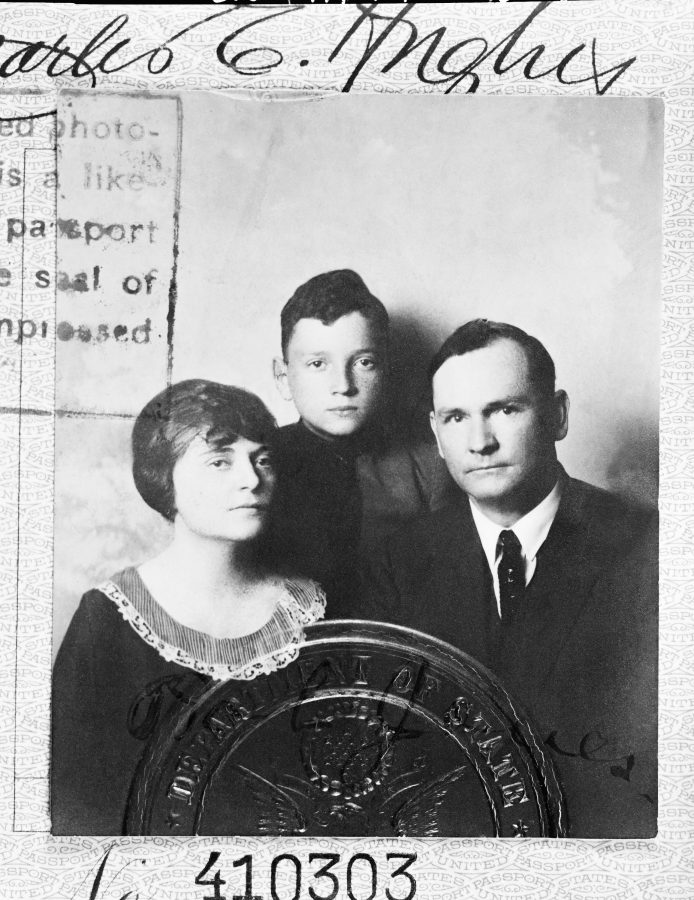 Photo of Bob Jones Sr Mary Gaston Jones and Bob Jones Jr 1917 passport