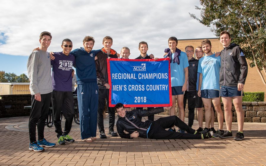 Winners for the NCCAA Cross Country Regional Meet at BJU, October 27, 2018 (Hal Cook)