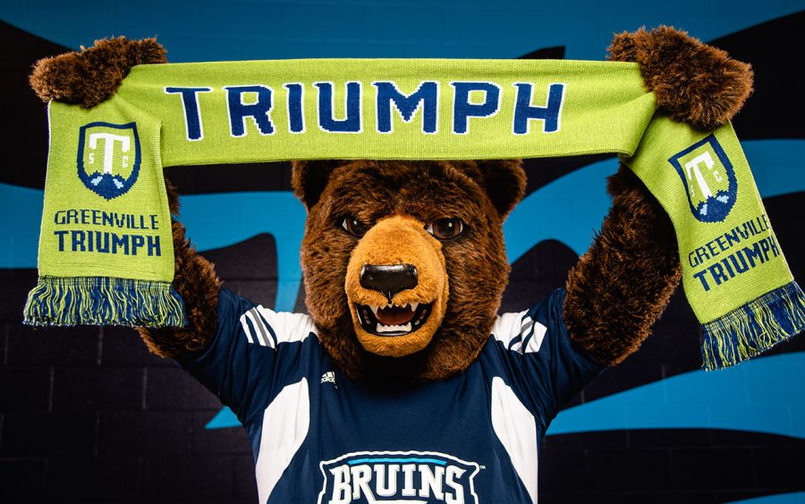 Greenville Triumph of the United Soccer League (USL 1) partner with the BJU Bruins for use of training and workout facilities. Jan. 31, 2019 (BJU Marketing/Derek Eckenroth)