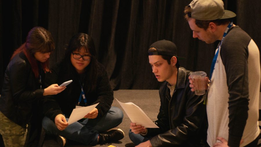 Film students read instructions to iNRB 24 hour film competition, Gaylord Opryland Hotel and Convention Center, Nashville, TN, February 25, 2020. (Mark Kamibayashiyama)
