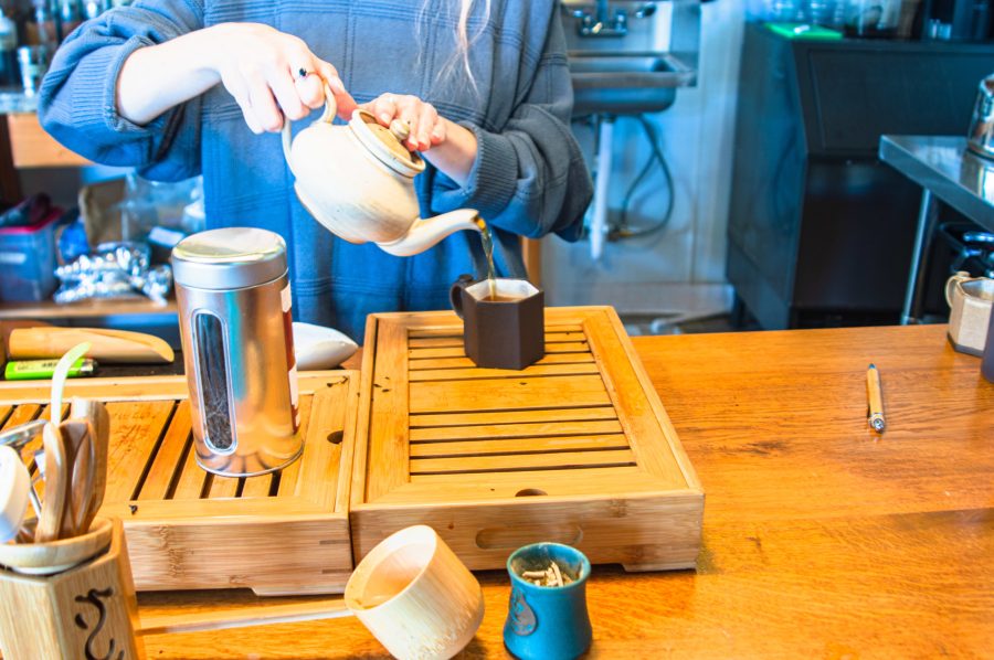 The tea is served in traditional Chinese style. Photo: Lindsay Shaleen