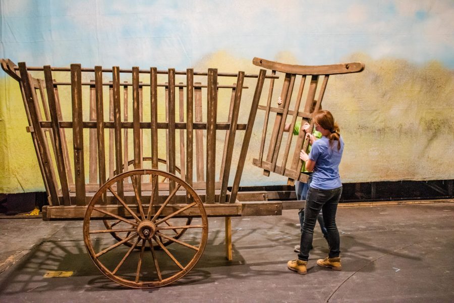 Used in past productions, the prison wagon set piece is over 40 years old. Photo: Madeline Peters