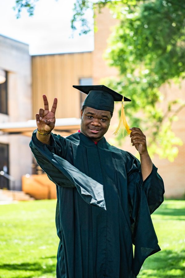 Senior Quiyante Simpson-Burroughs will graduate this spring with a
bachelors degree in business administration and sports management.
Photo: Madeline Peters
