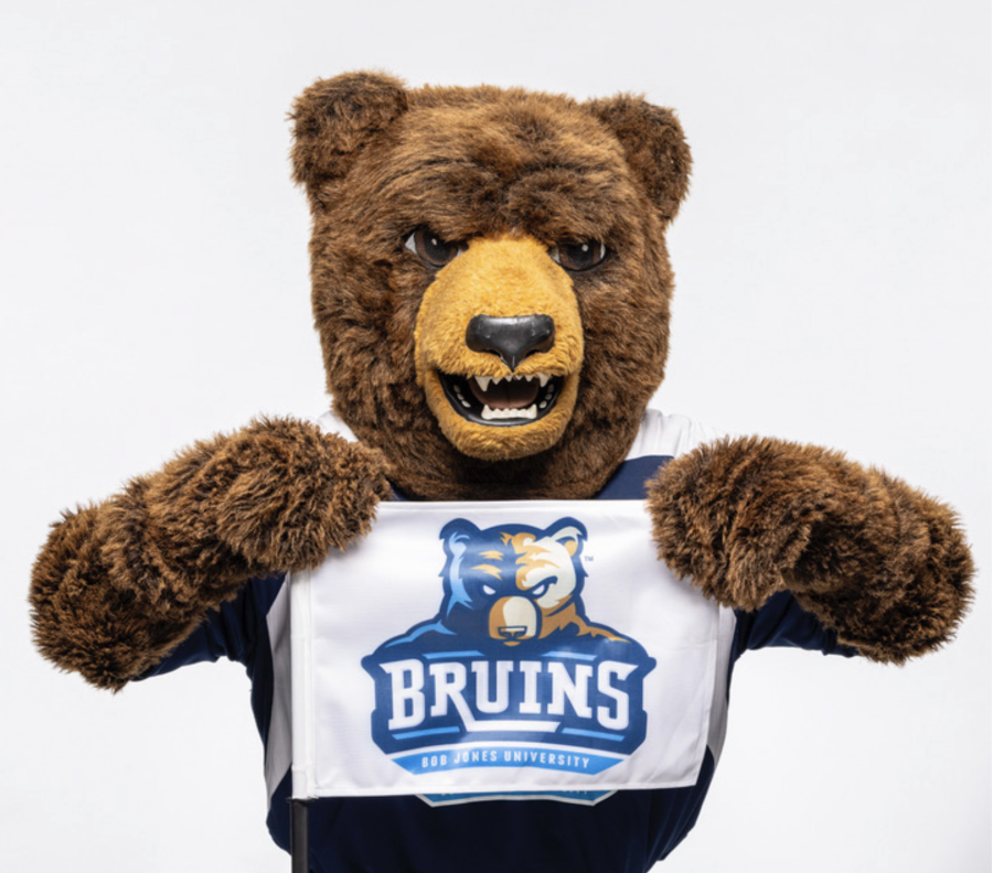 Brody has served as the Bruins mascot since BJU launched its intercollegiate athletics
program in 2012.
Photo: Bradley Allweil