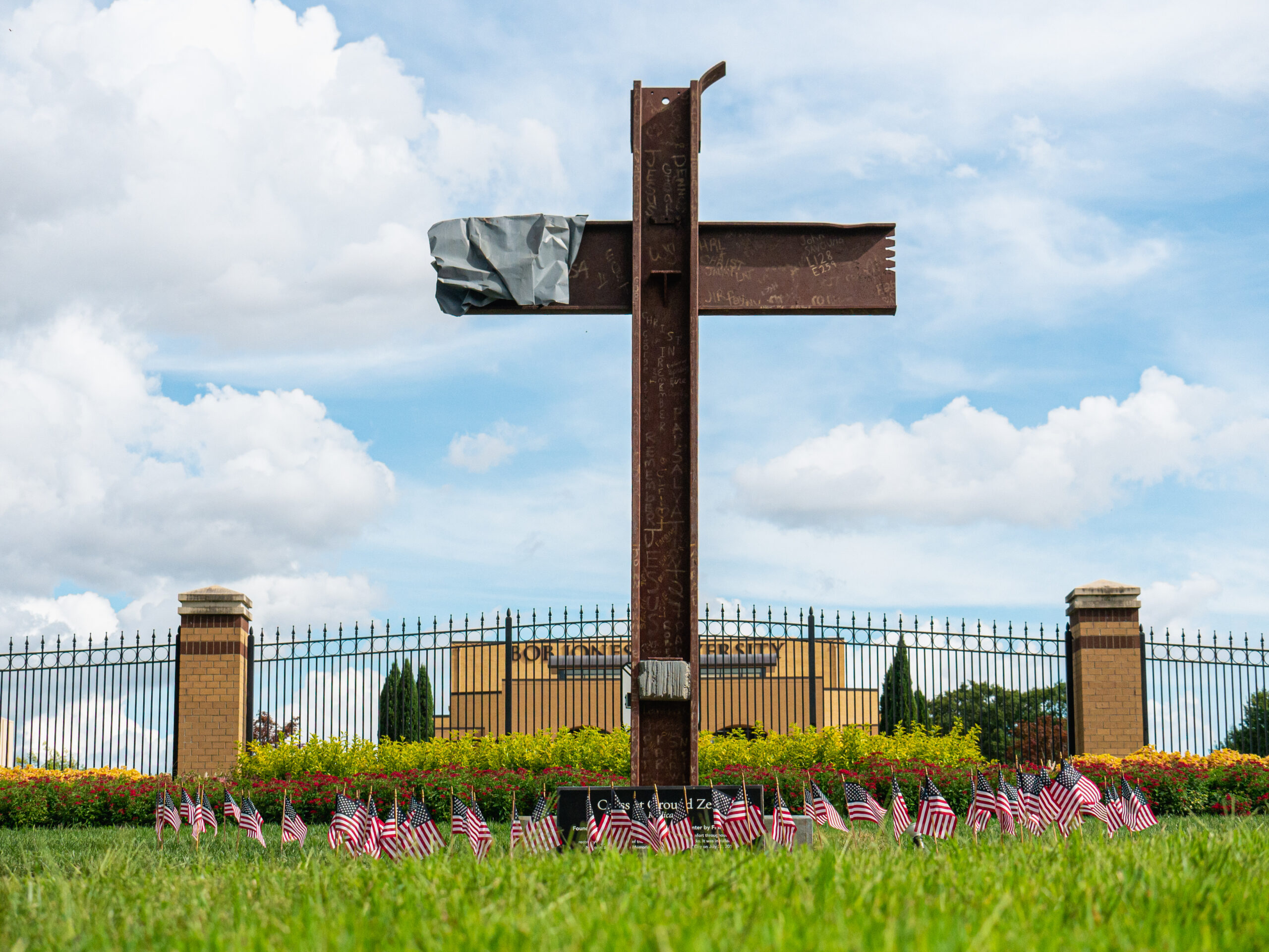 BJU constructed a replica of hte cross at the 9/11 memorial