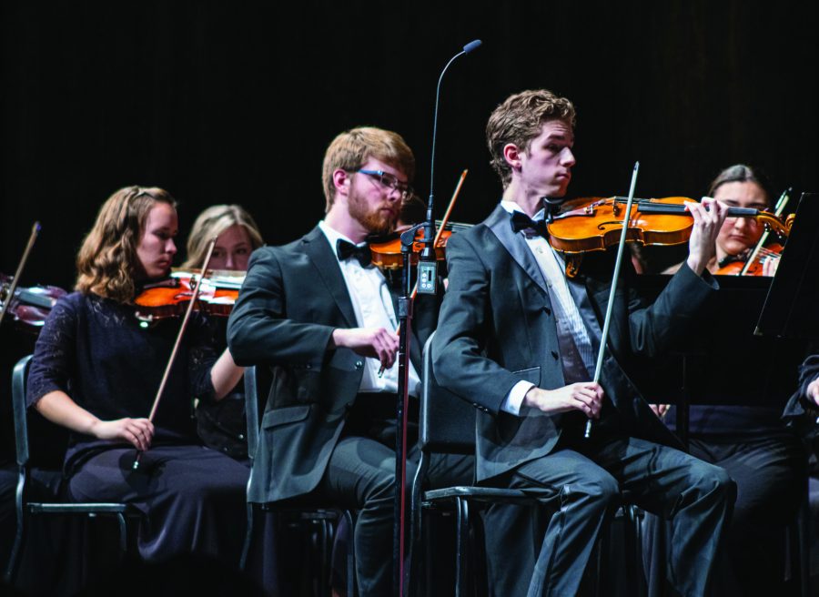 The soloists were accompanied by the University Symphony Orchestra, the highest-level instrumental student ensemble on campus. Photo: Jordan Britton