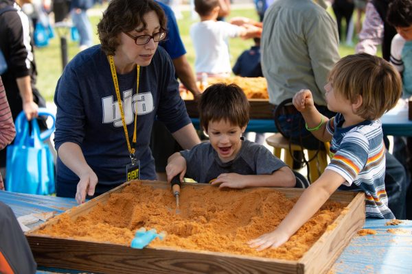 Boys dig for gems during U-Day at Bob Jones University in 2022. Photo provided by BJU. 