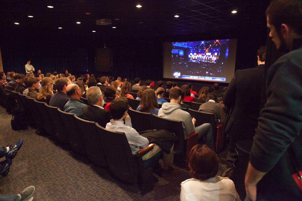 Students and faculty attend a 2016 GOP debate show in Levinson Hall. Photo courtesy of BJU.