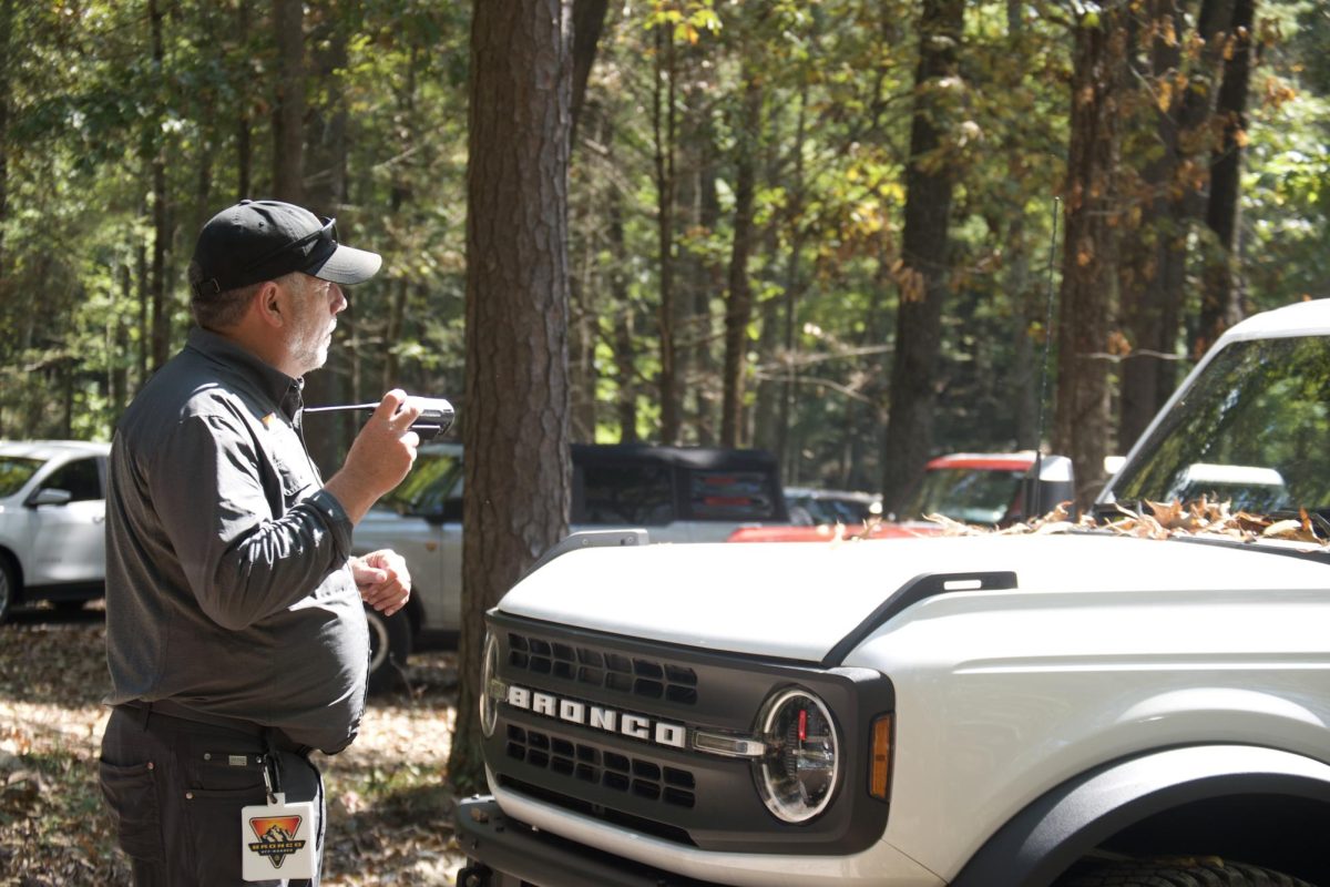 Radios were used to help the trail guides quickly communicate with the team they were leading.