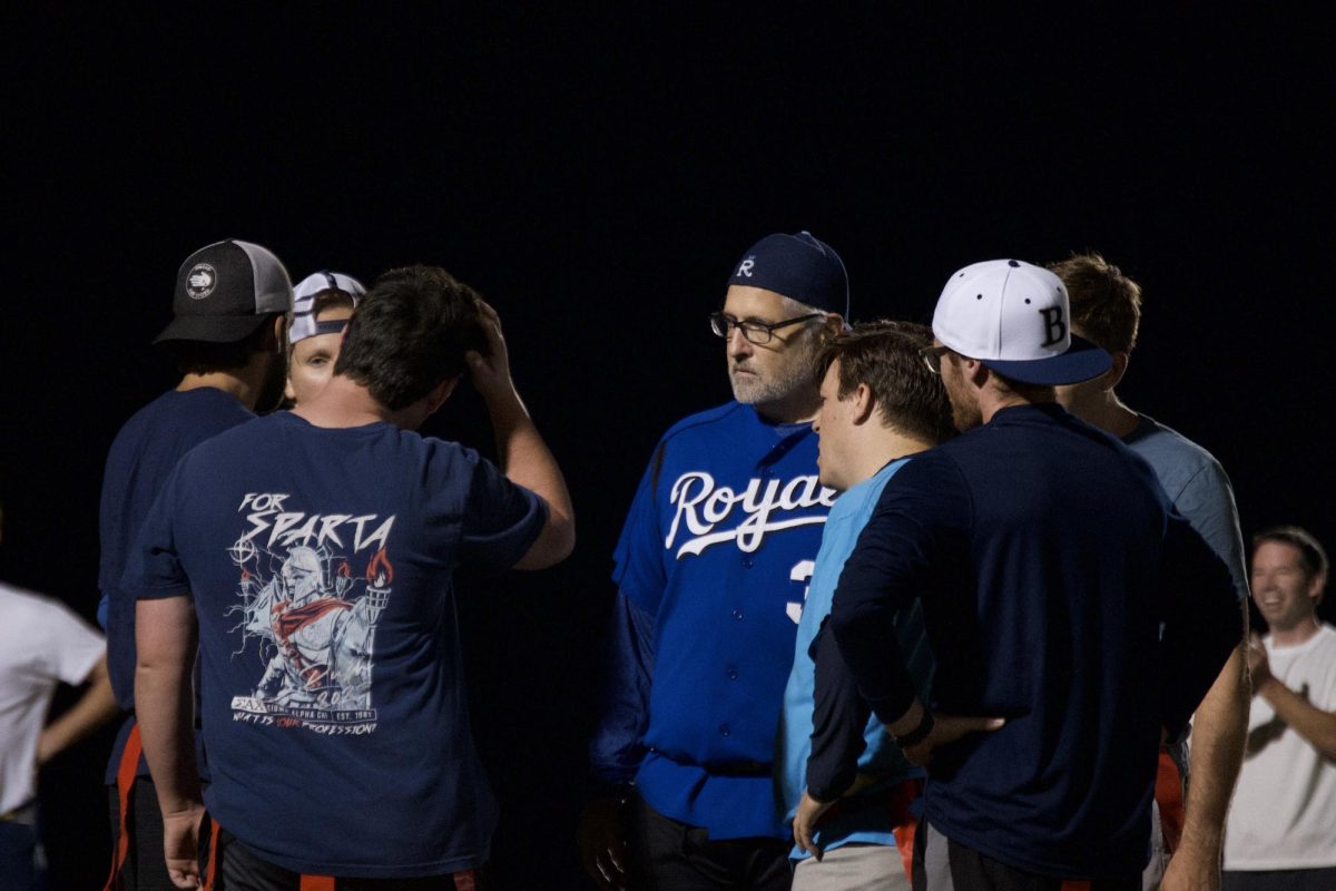 BJU faculty participate in a flag football game.