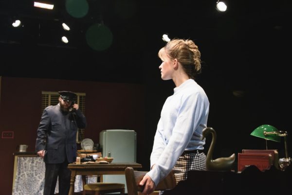 Joel Wright and Erika McGonigal act in "Wait Until Dark."