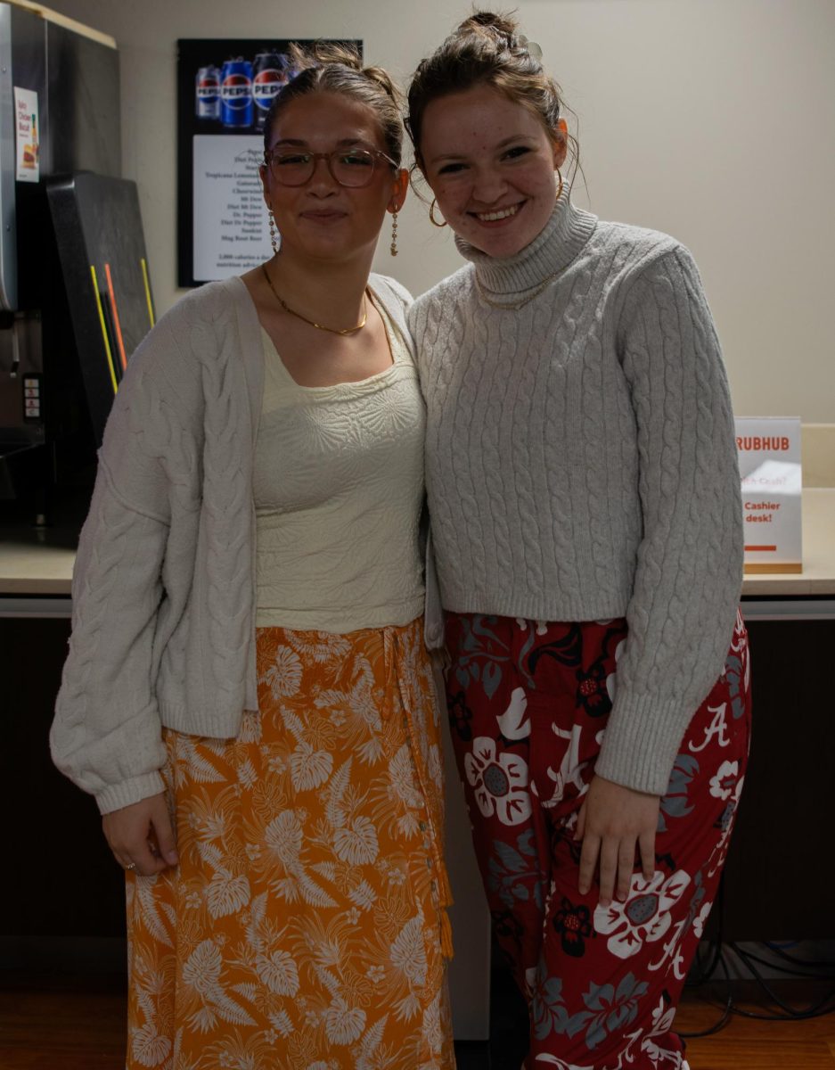 Students wear their best tropical and Hawaiian shirts.