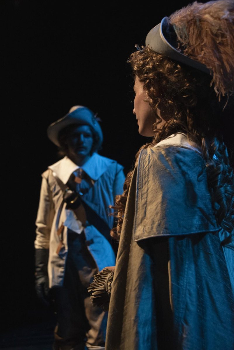 Photos from the Cyrano de Bergerac rehearsal. Actors: Arianna Jenks, Elijah Gleiter