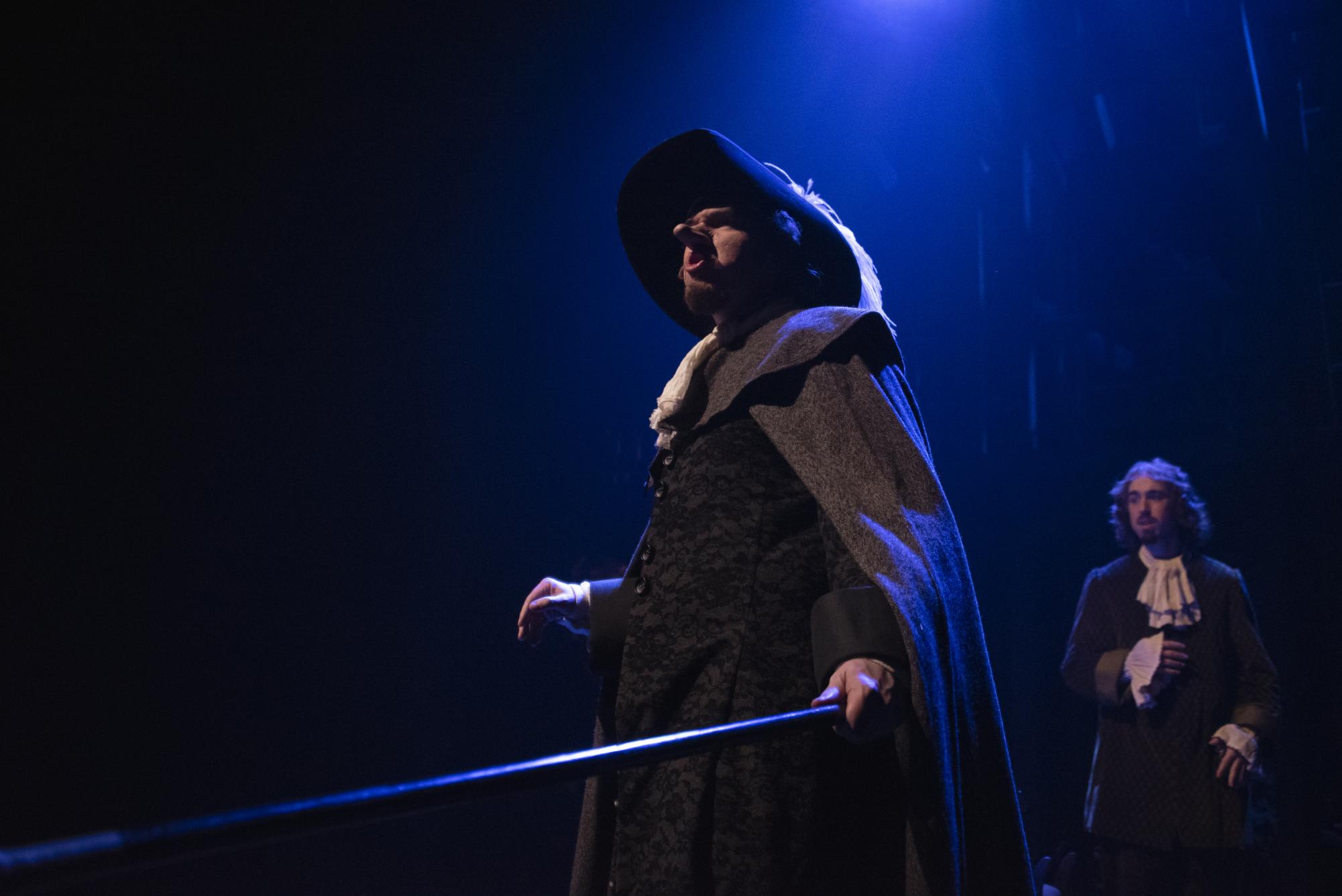 Isaac Stephens plays Cyrano de Bergerac.