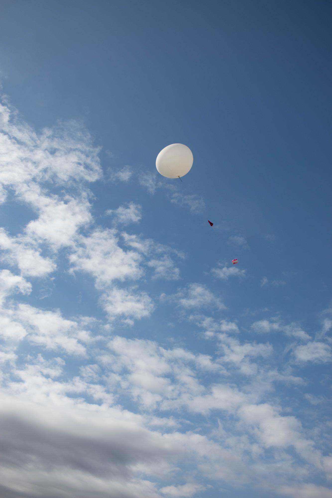 Balloon in flight