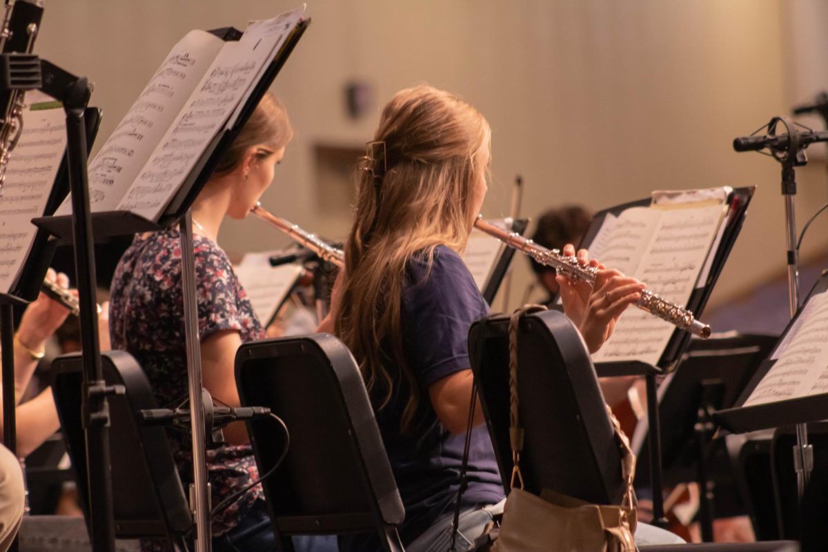 Students rehearsing for Artist Series with David Kim