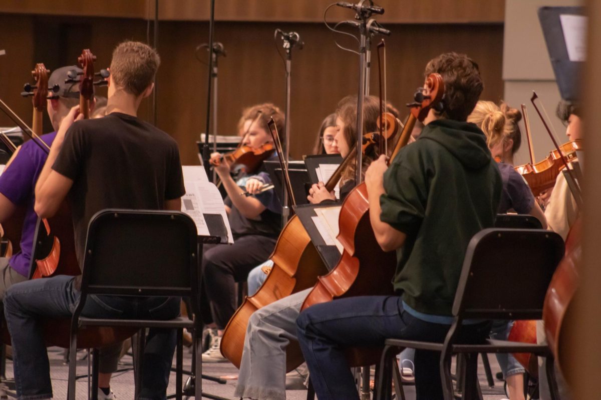 Students rehearsing for Artist Series with David Kim