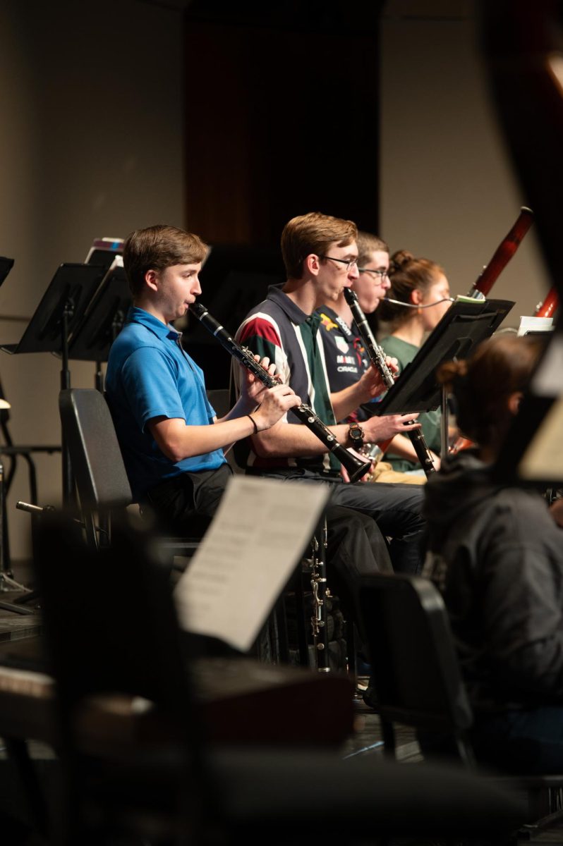 Students rehearsing for Artist Series with David Kim