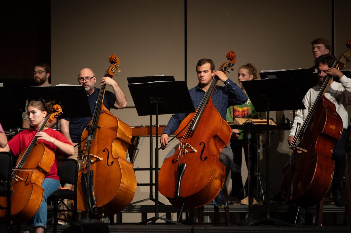 Students rehearsing for Artist Series with David Kim