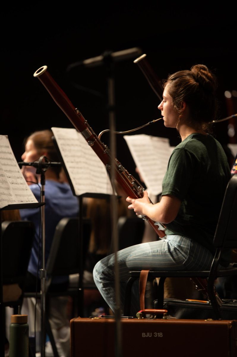 Students rehearsing for Artist Series with David Kim
