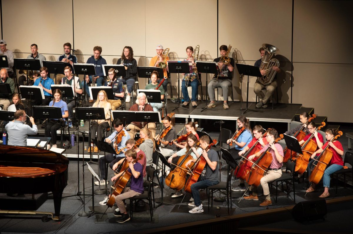 Students rehearsing for Artist Series with David Kim