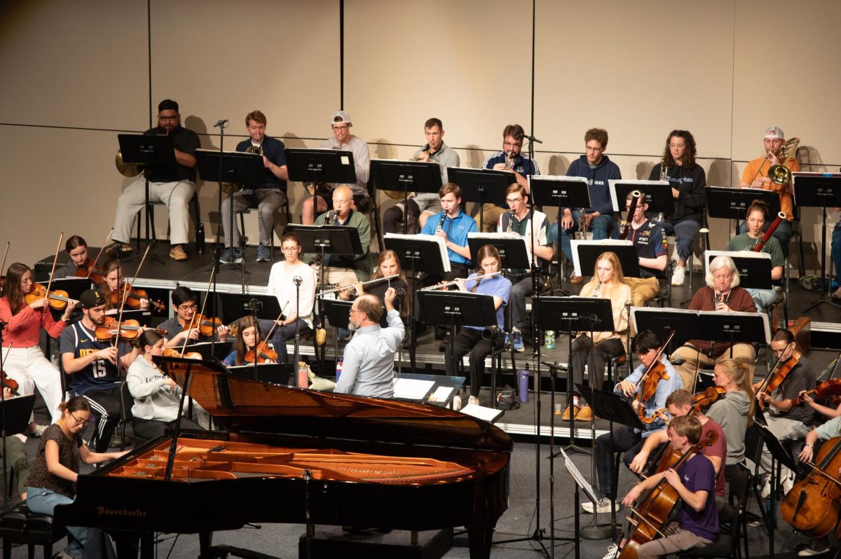 Students rehearsing for Artist Series with David Kim