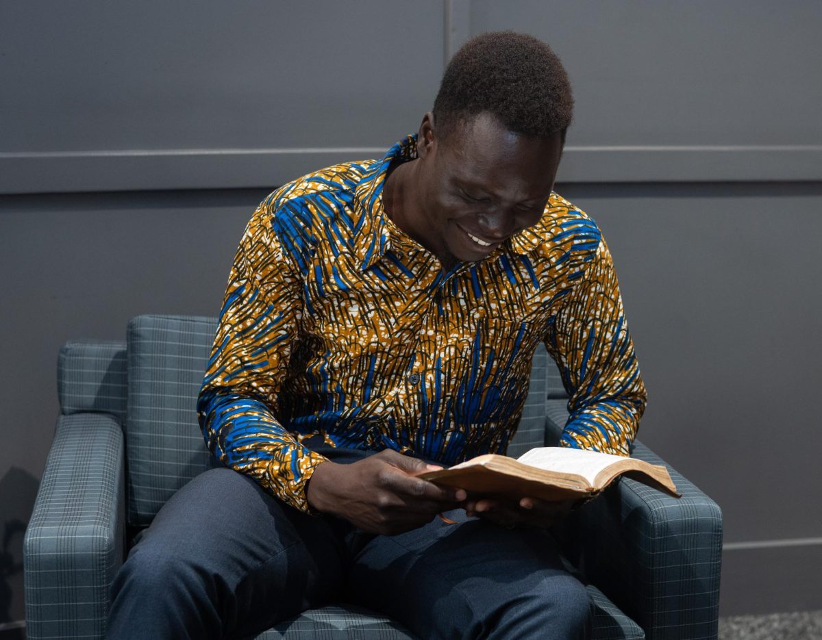 Shadrach Nyedo reading God's Word.