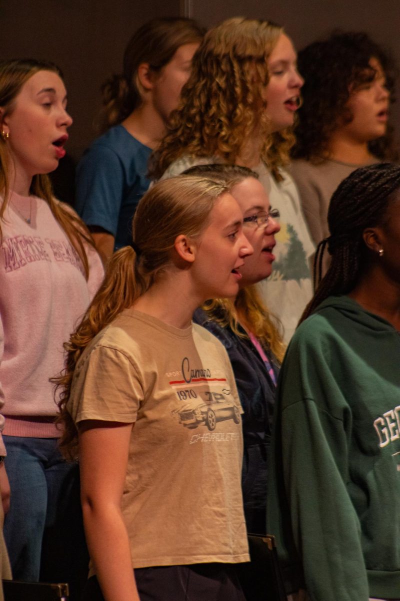 U Singers rehearse for an upcoming concert at Stratton Hall.