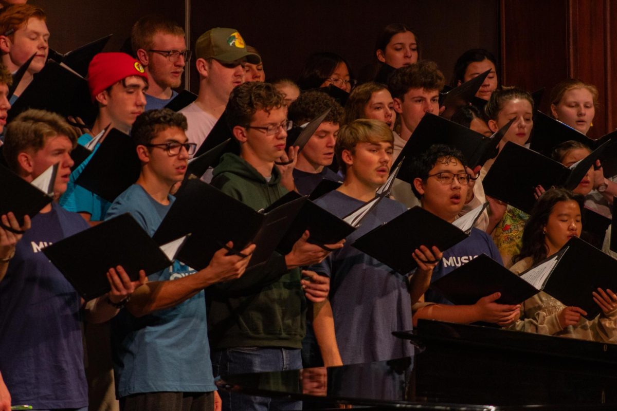 U Singers rehearse for an upcoming concert at Stratton Hall.