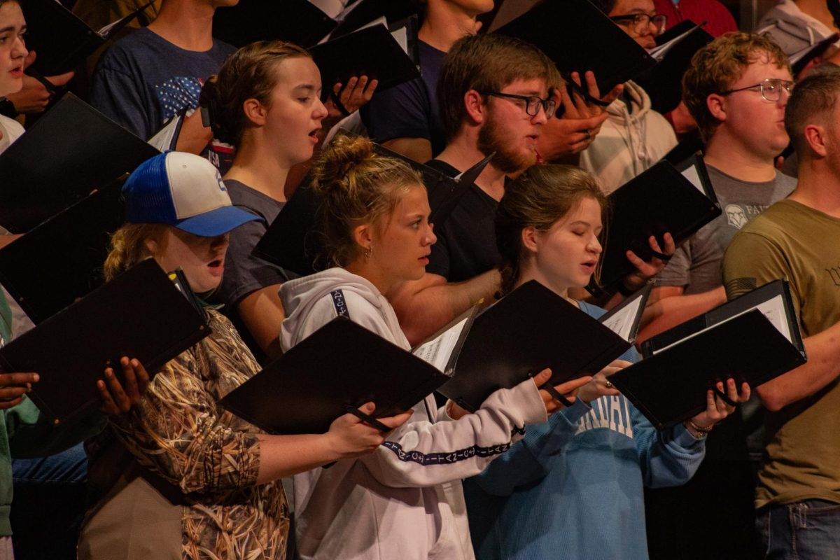 U Singers rehearse for an upcoming concert at Stratton Hall.