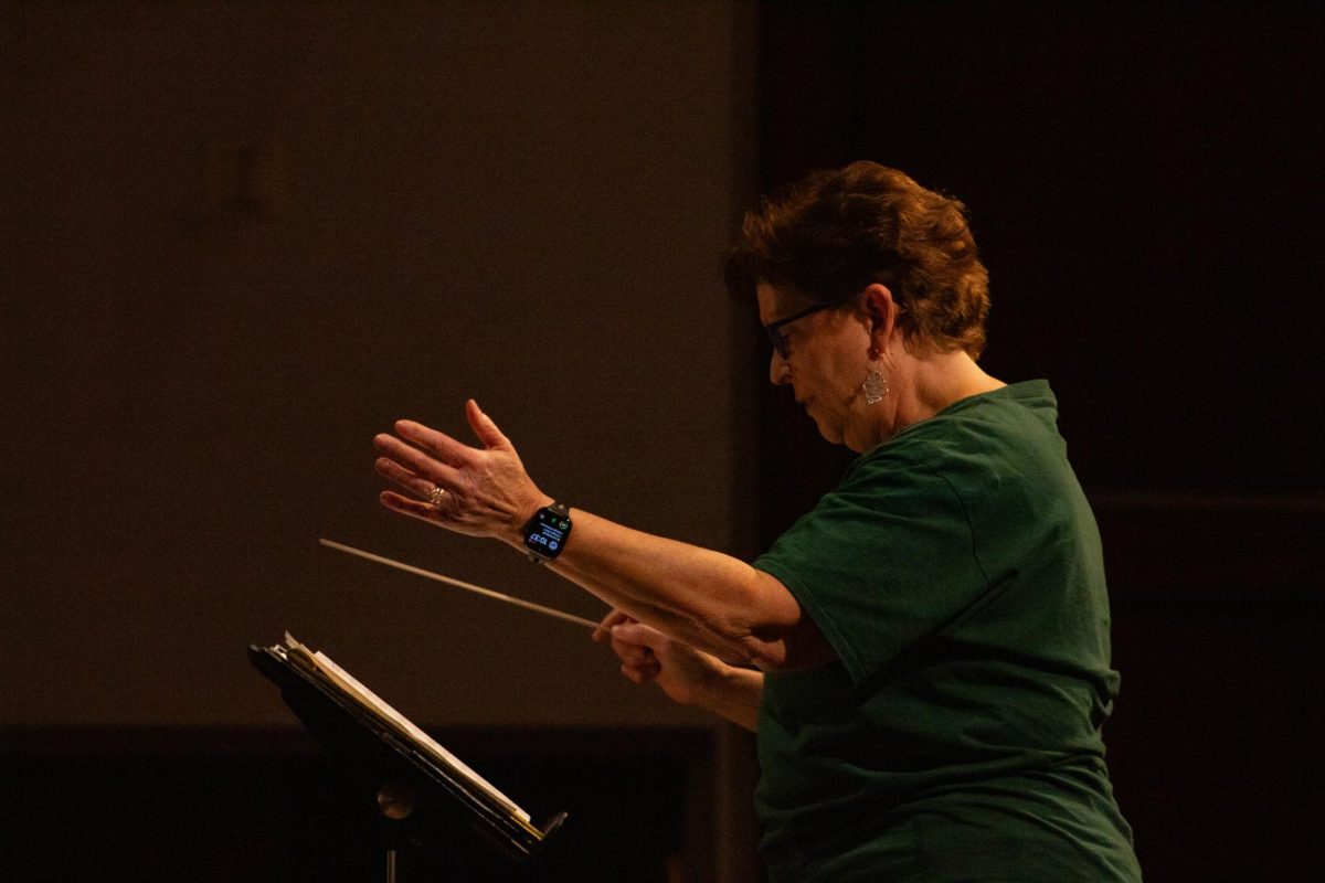 Dr. Casarow conducting choir