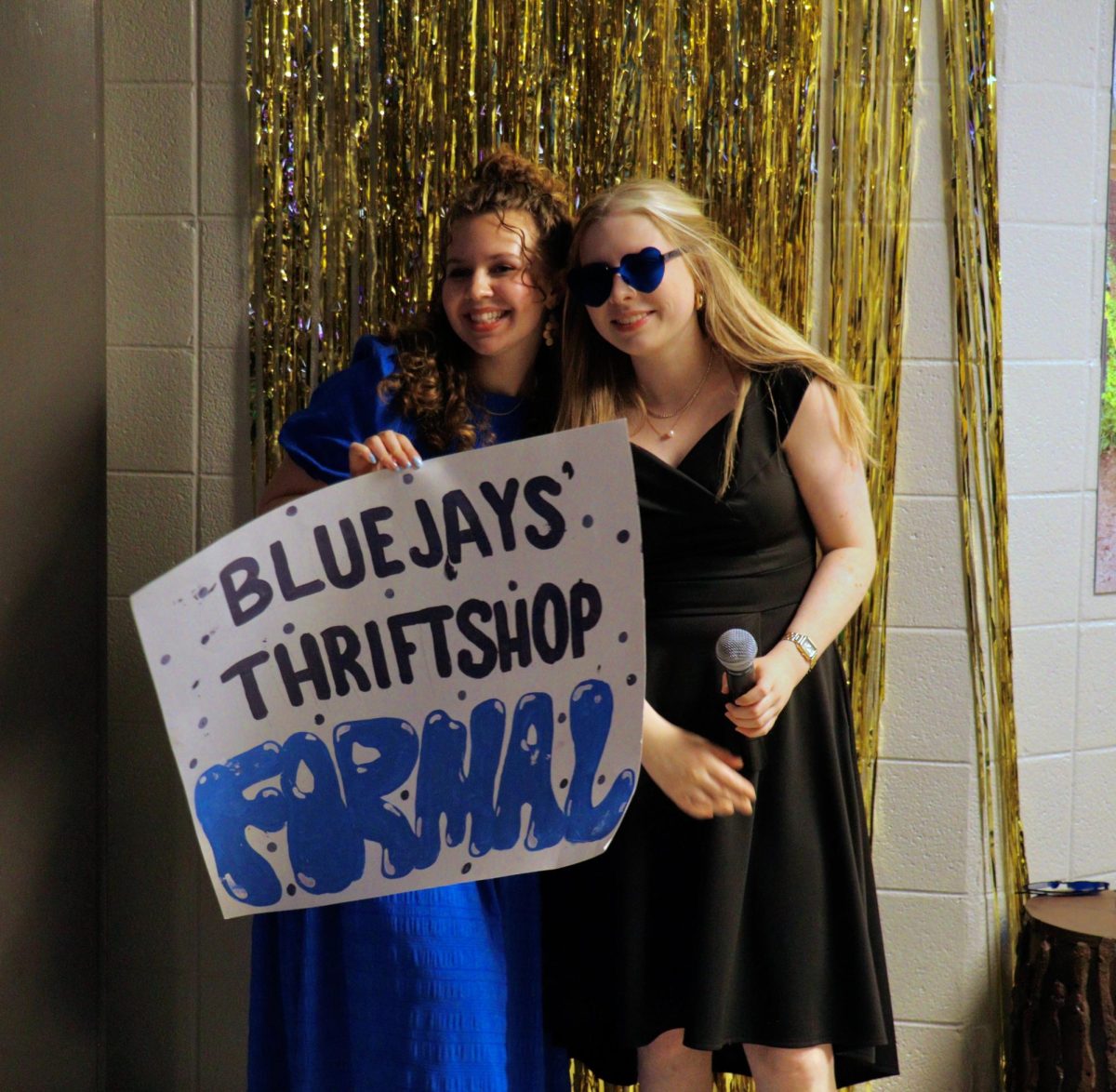 Katheryn Fagan and Bethany Brooks at Bluejays' Thrift Shop Formal