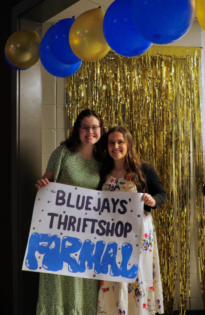 JessieAnn Brunson and Julie Winslow at Bluejays' Thrift Shop Formal