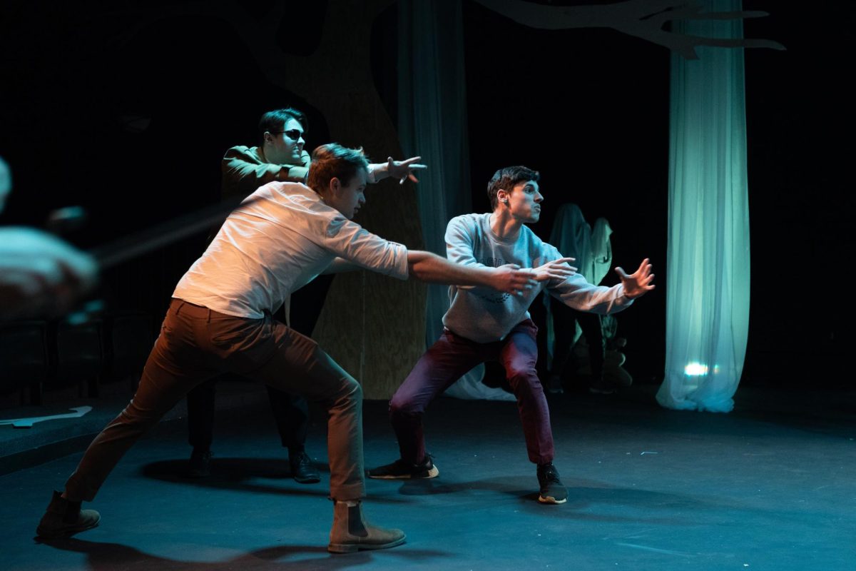 The cast for The Lion, the Witch, and the Wardrobe rehearsing