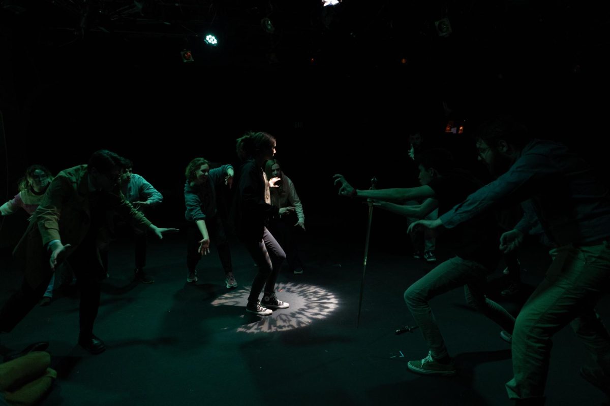 The cast for The Lion, the Witch, and the Wardrobe rehearsing